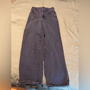 Madewell Perfect Vintage Wide Leg Black Wash Jeans